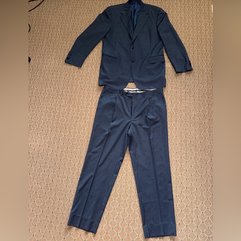 Canali Navy Pinstripe Two-Piece Suit